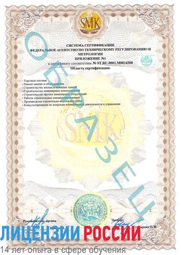 Образец сертификата соответствия (приложение) Гремячинск Сертификат OHSAS 18001